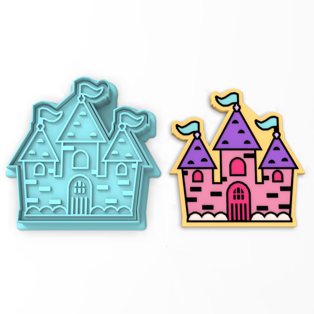 Princess Castle Cookie Cutter | Stamp | Stencil #1