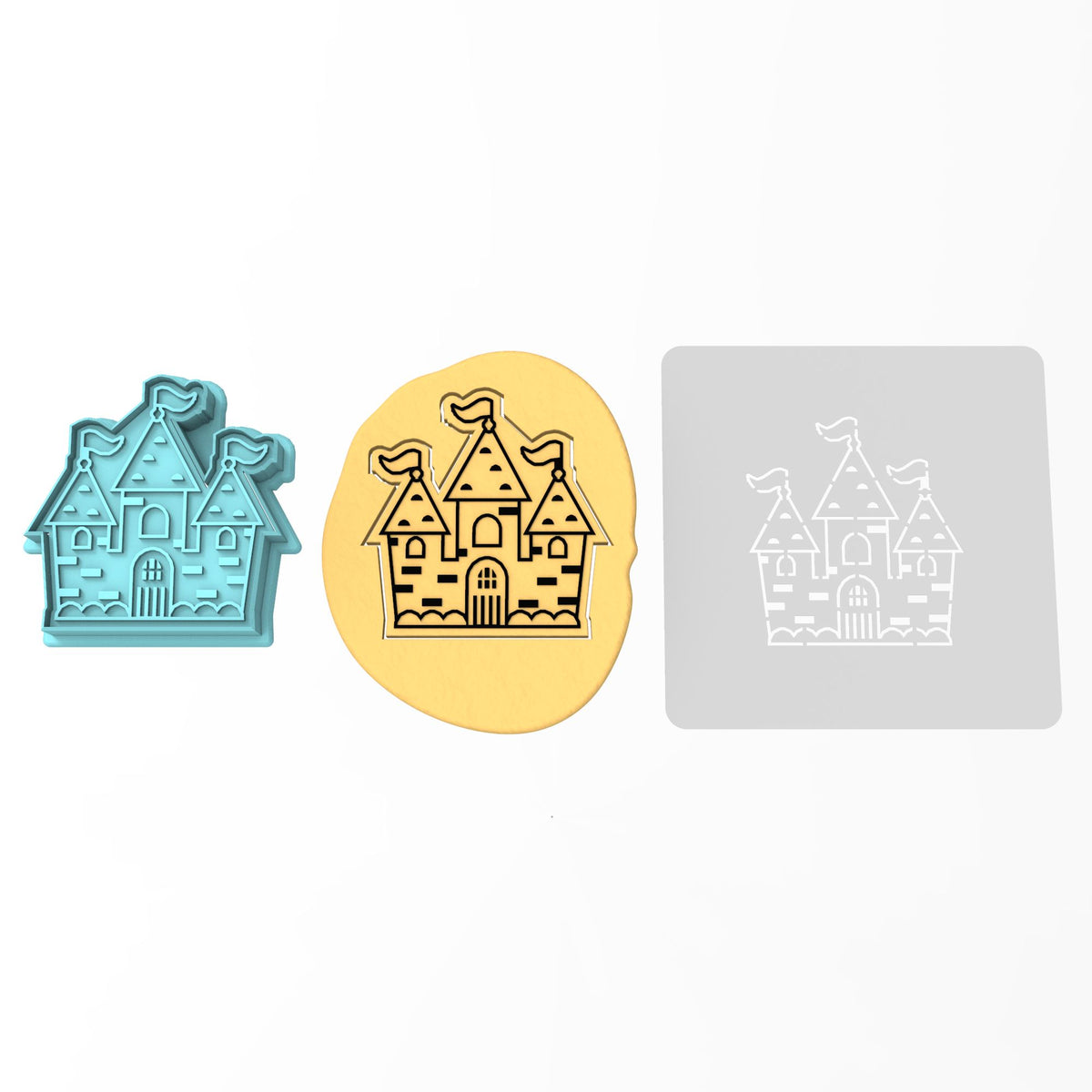Princess Castle Cookie Cutter | Stamp | Stencil #1