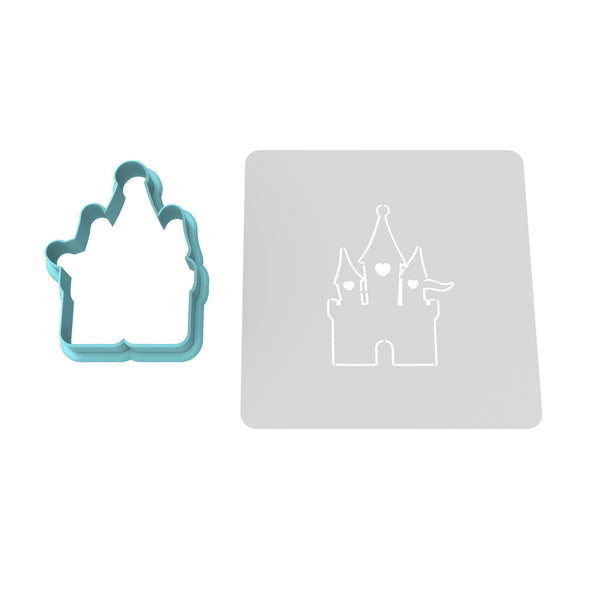 Cinderella’s Castle Disney Princess Cookie Cutter – 3D Printed PLA+, 7.5cm X 7cm