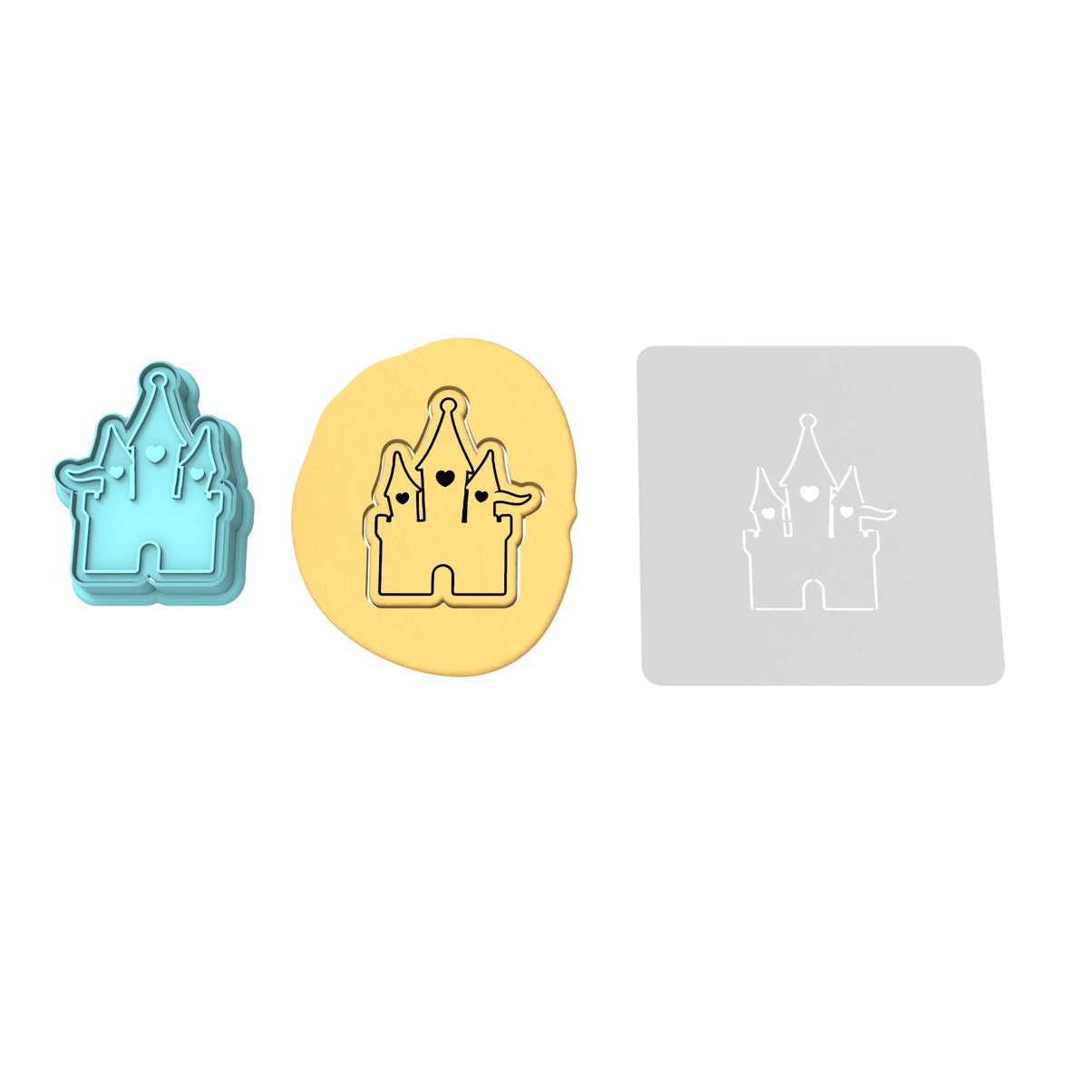 Princess Castle Cookie Cutter | Stamp | Stencil #2