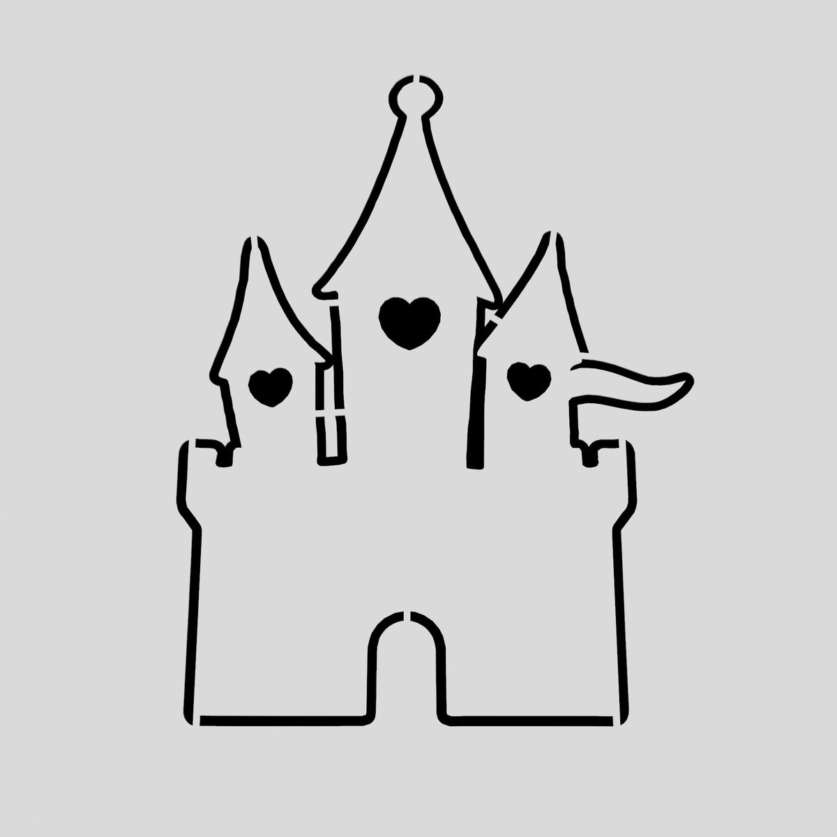 Princess Castle Cookie Cutter | Stamp | Stencil #2