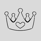 Princess Tiara Cookie Cutter | Stamp | Stencil #1