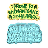 Prone to Shenanigans Cookie Cutter | Stamp | Stencil #1 Wedding / Baby / V Day Cookie Cutter Lady MINI - 2 Inches (5cm) **BUNDLE** Cutter + Stamp 