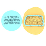 Prone to Shenanigans Cookie Cutter | Stamp | Stencil #1 Wedding / Baby / V Day Cookie Cutter Lady MINI - 2 Inches (5cm) **BUNDLE** Cutter + Debosser 