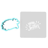 Proud Father Cookie Cutter | Stamp | Stencil #1 Cookie Cutter Lady MINI - 2 Inches (5cm) **BUNDLE** Cutter + Stencil 