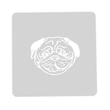 Pug Face Tongue Cookie Cutter | Stamp | Stencil #1 Animals & Dinosaurs Cookie Cutter Lady MINI - 2 Inches (5cm) Stencil ONLY 