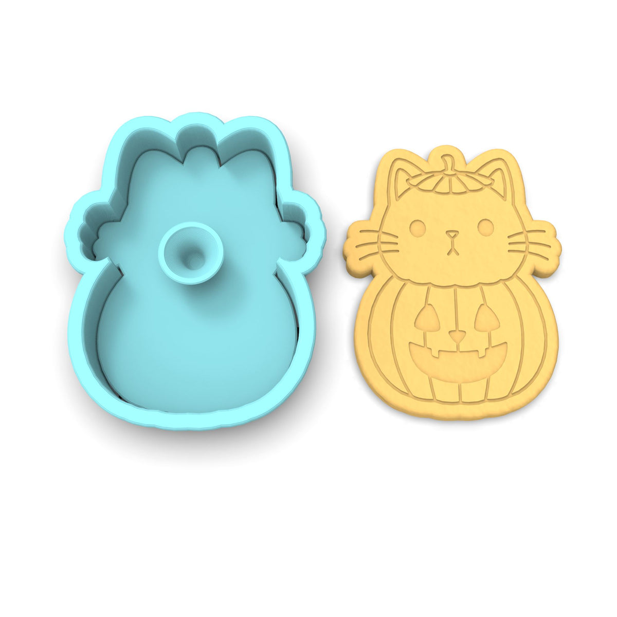 Pumpkin Cat Cookie Cutter | Stamp | Stencil #1 Halloween / Fall Cookie Cutter Lady 
