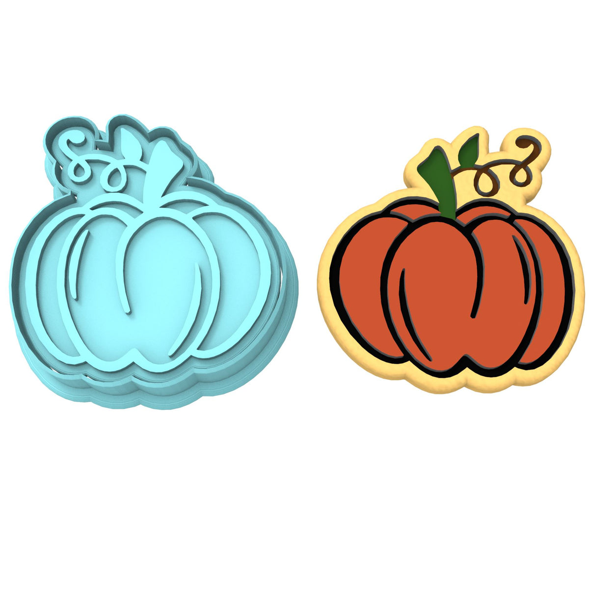 Pumpkin Cookie Cutter | Stamp | Stencil #1