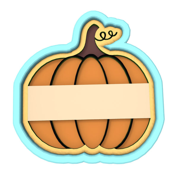 Pumpkin Custom Name Cookie Cutter | Stamp | Stencil #1