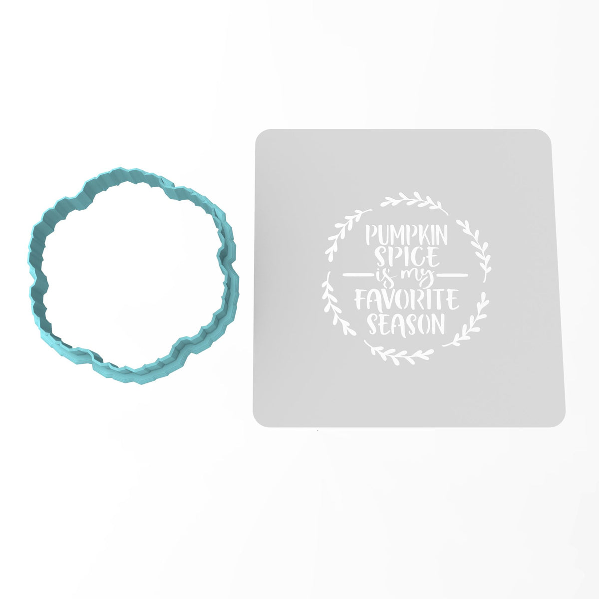 Pumpkin Spice Favorite Season Cookie Cutter | Stamp | Stencil #1 Halloween / Fall Cookie Cutter Lady 3 Inch Cupcake/Small Cookie Cutter Only Yes