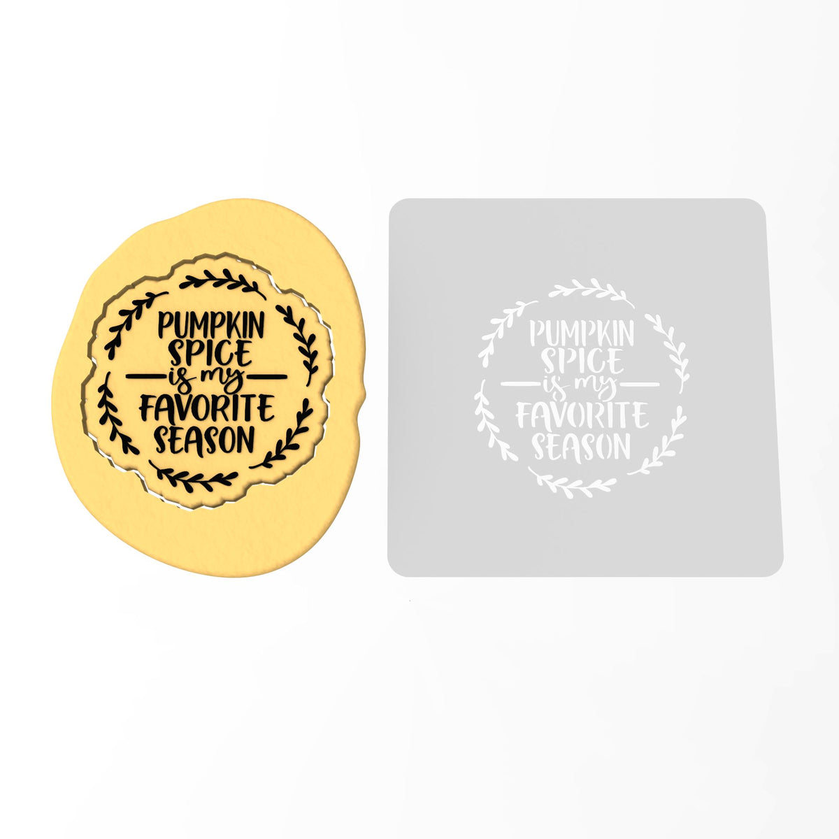 Pumpkin Spice Favorite Season Cookie Cutter | Stamp | Stencil #1 Halloween / Fall Cookie Cutter Lady 3 Inch Cupcake/Small Cookie Stamp Only Yes