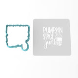 Pumpkin Spice Junkie Cookie Cutter | Stamp | Stencil #1