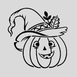 Pumpkin with Hat Cookie Cutter | Stamp | Stencil #1