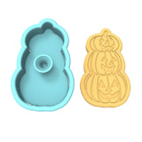 Pumpkins Stacked Cookie Cutter | Stamp | Stencil #1