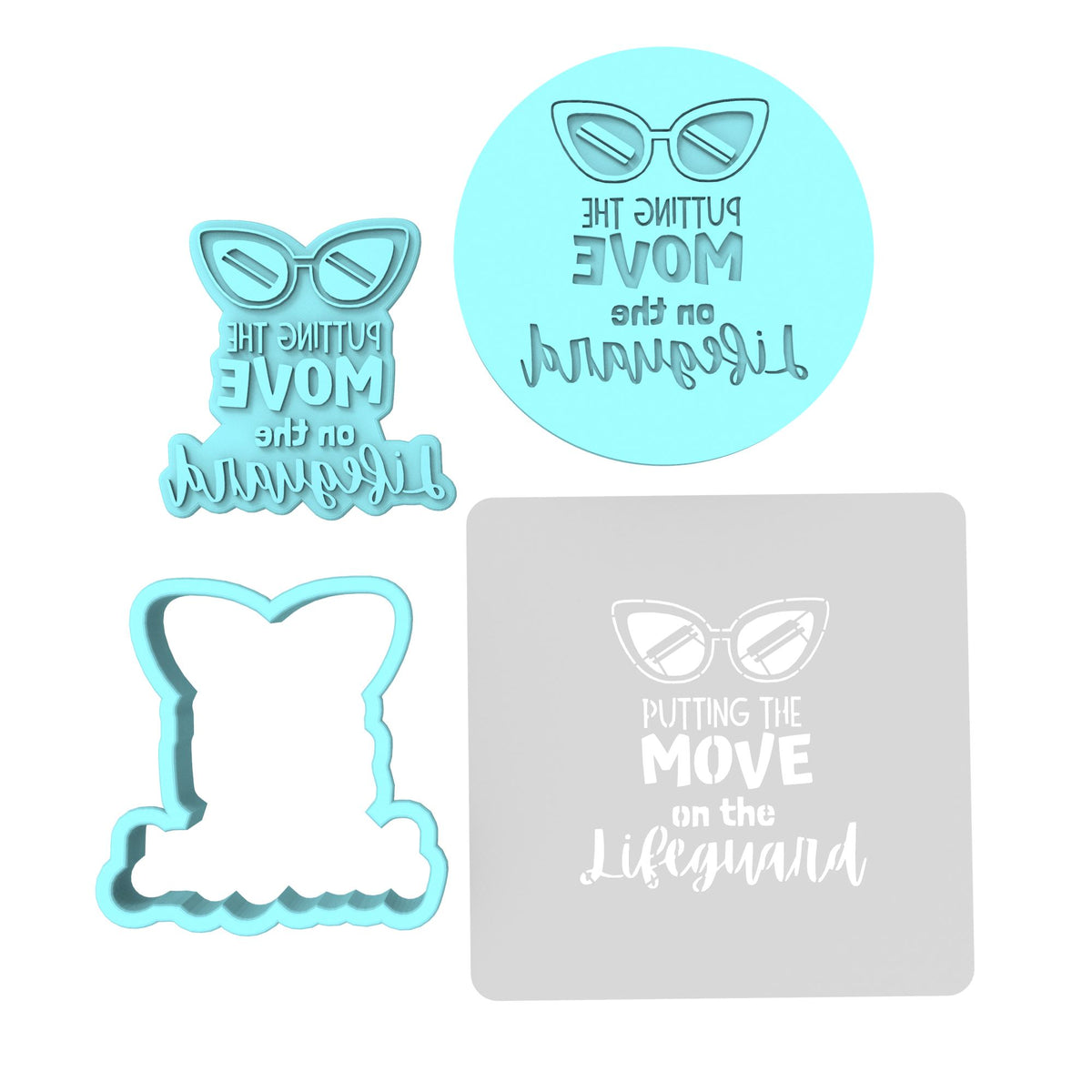Putting the Move on the Lifeguard Cookie Cutter | Stamp | Stencil #1 4th of july Cookie Cutter Lady MINI - 2 Inches (5cm) **FULL SET BUNDLE** Cutter + Stamp + Stencil + Debosser **BEST DEAL** 