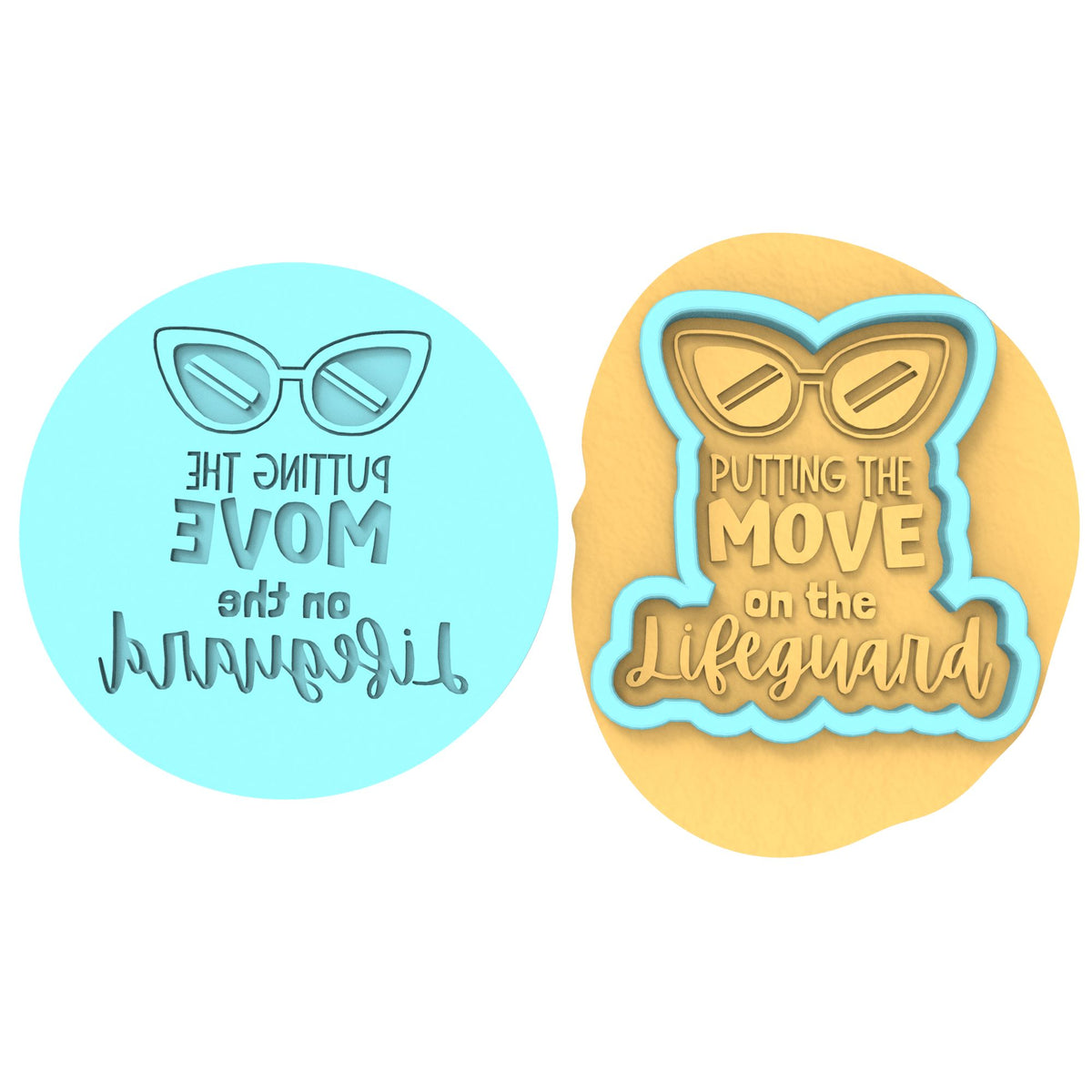 Putting the Move on the Lifeguard Cookie Cutter | Stamp | Stencil #1 4th of july Cookie Cutter Lady MINI - 2 Inches (5cm) **BUNDLE** Cutter + Debosser 