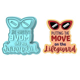 Putting the Move on the Lifeguard Cookie Cutter | Stamp | Stencil #1 4th of july Cookie Cutter Lady MINI - 2 Inches (5cm) **BUNDLE** Cutter + Stamp 
