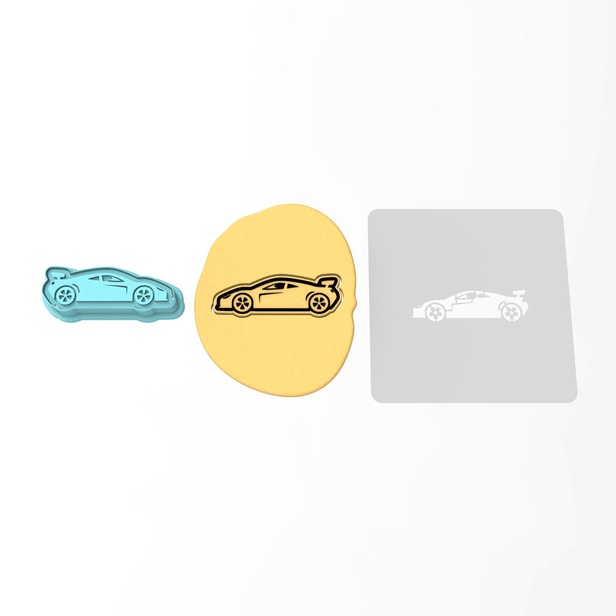 Race Car Cookie Cutter | Stamp | Stencil #1