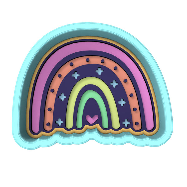 Rainbow Boho Cookie Cutter | Stamp | Stencil #2 Cookie Cutter Lady 