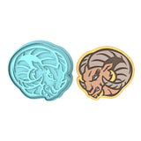 Ram Head Cookie Cutter | Stamp | Stencil #1 Animals & Dinosaurs Cookie Cutter Lady MINI - 2 Inches (5cm) **BUNDLE** Cutter + Stamp 