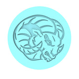 Ram Head Cookie Cutter | Stamp | Stencil #1 Animals & Dinosaurs Cookie Cutter Lady MINI - 2 Inches (5cm) Debosser ONLY 