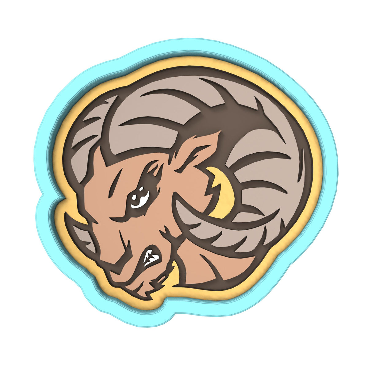 Ram Head Cookie Cutter | Stamp | Stencil #1 Animals & Dinosaurs Cookie Cutter Lady 