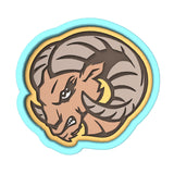 Ram Head Cookie Cutter | Stamp | Stencil #1 Animals & Dinosaurs Cookie Cutter Lady 
