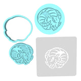 Ram Head Cookie Cutter | Stamp | Stencil #1 Animals & Dinosaurs Cookie Cutter Lady MINI - 2 Inches (5cm) **FULL SET BUNDLE** Cutter + Stamp + Stencil + Debosser **BEST DEAL** 