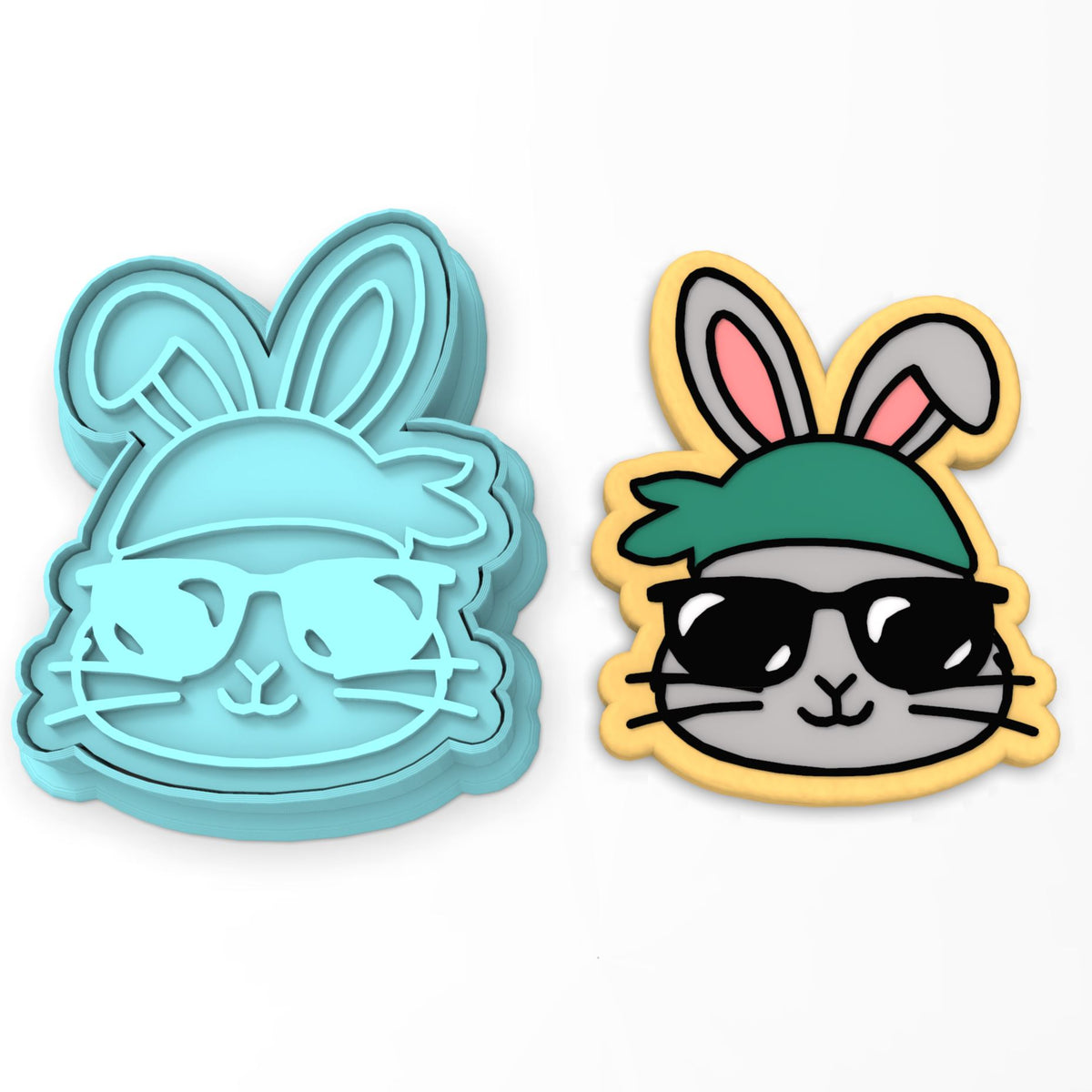 Rapper Rabbit Cookie Cutter | Stamp | Stencil #1