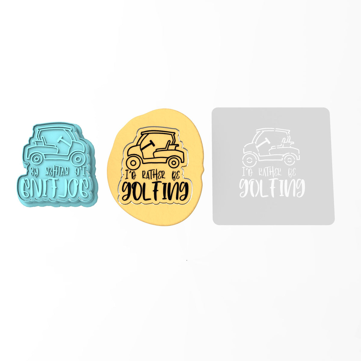 Rather Be Golfing Cookie Cutter | Stamp | Stencil #1