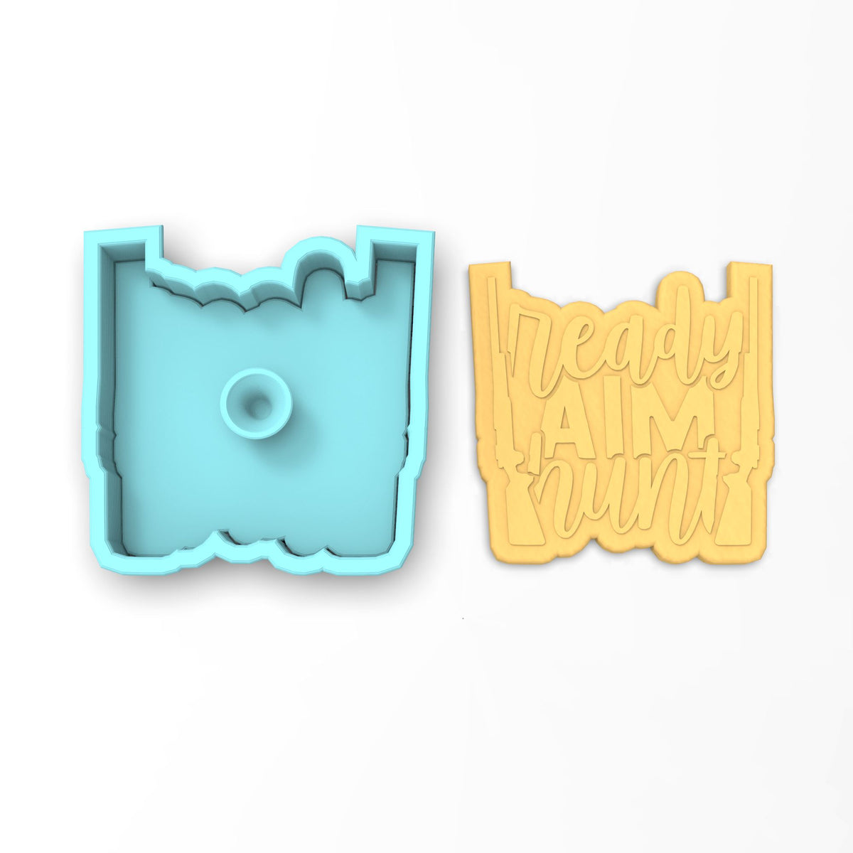 Ready Aim Hunt Cookie Cutter | Stamp | Stencil #1