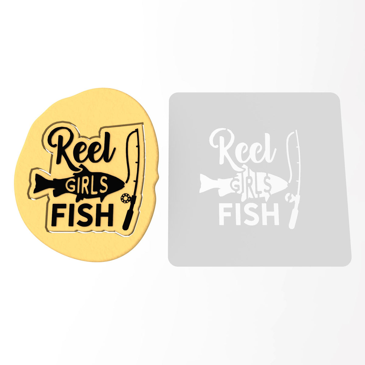 Reel Girls Fish Cookie Cutter | Stamp | Stencil #1
