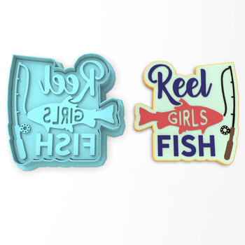 Reel Girls Fish Cookie Cutter | Stamp | Stencil #1