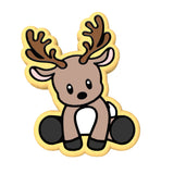 Reindeer Body Cookie Cutter | Stamp | Stencil #1