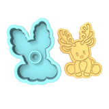 Reindeer Body Cookie Cutter | Stamp | Stencil #1