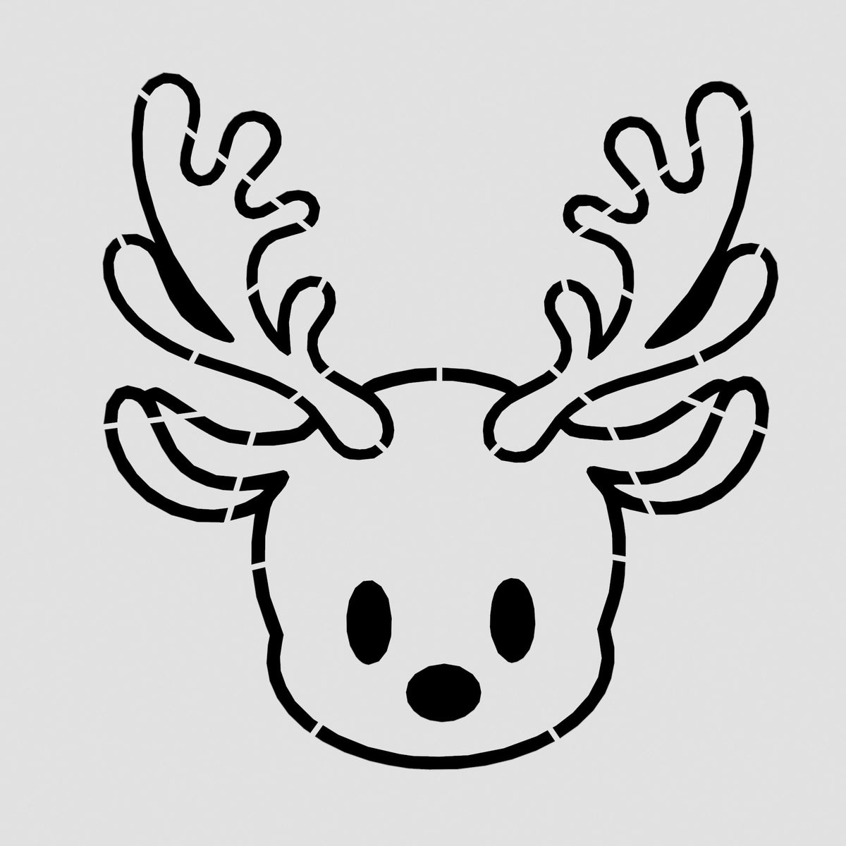 Reindeer Face Cookie Cutter | Stamp | Stencil #1