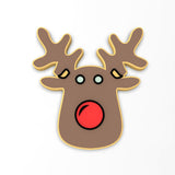 Reindeer Face Cookie Cutter | Stamp | Stencil #2