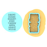 Reindeer Funny Names Cookie Cutter | Stamp | Stencil #1 Xmas / Winter / NYE Cookie Cutter Lady MINI - 2 Inches (5cm) **BUNDLE** Cutter + Debosser 