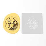 Reindeer with Scarf Cookie Cutter | Stamp | Stencil #1 Xmas / Winter / NYE Cookie Cutter Lady MINI - 2 Inches (5cm) Stencil ONLY 