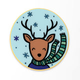 Reindeer with Scarf Cookie Cutter | Stamp | Stencil #1