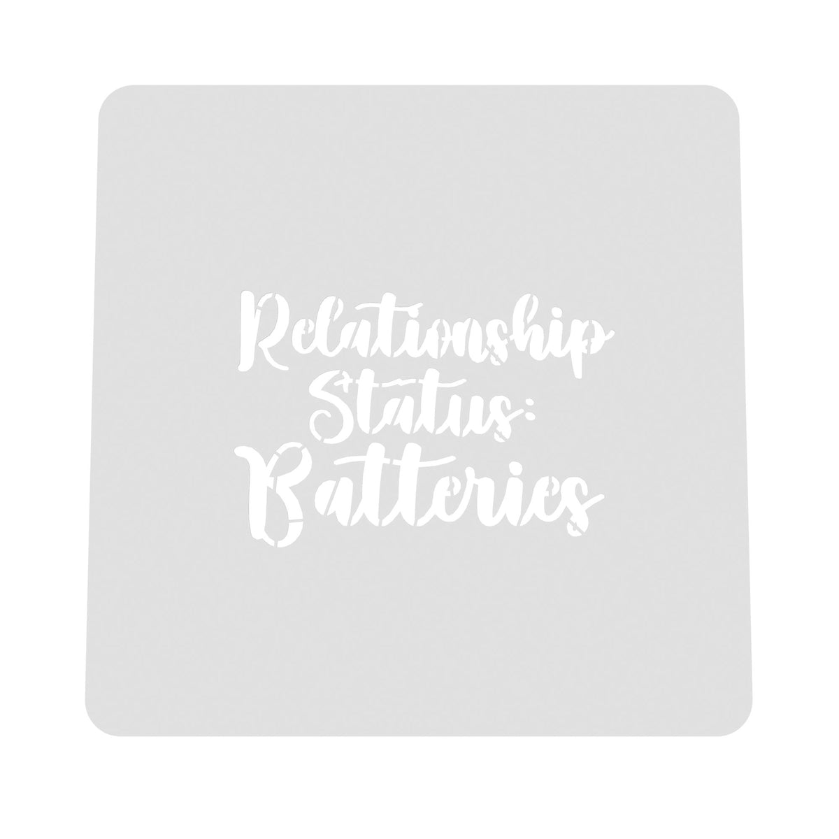 Relationship Status: Batteries Cookie Cutter | Stamp | Stencil Bachelorette & Bachelor Cookie Cutter Lady MINI - 2 Inches (5cm) Stencil ONLY 