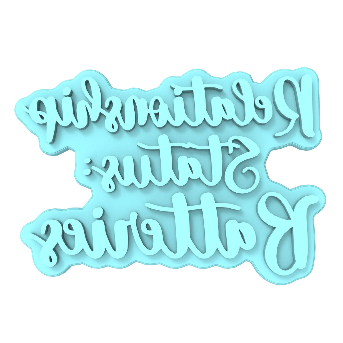 Relationship Status: Batteries Cookie Cutter | Stamp | Stencil Bachelorette & Bachelor Cookie Cutter Lady MINI - 2 Inches (5cm) Stamp ONLY 