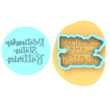Relationship Status: Batteries Cookie Cutter | Stamp | Stencil Bachelorette & Bachelor Cookie Cutter Lady MINI - 2 Inches (5cm) **BUNDLE** Cutter + Debosser 