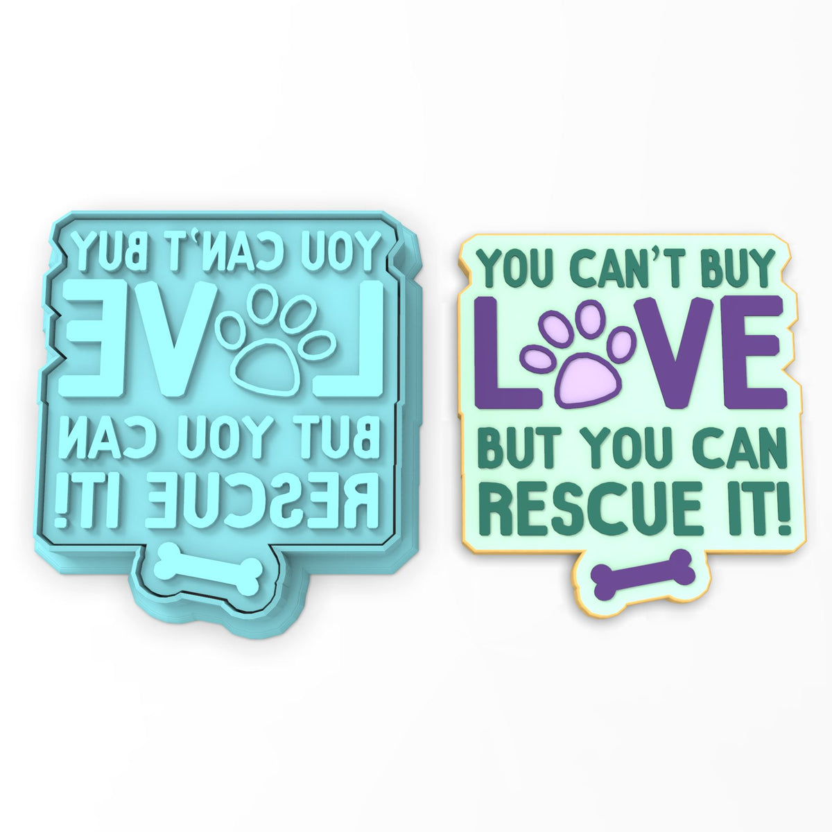 Rescue Dog Cookie Cutter | Stamp | Stencil #1