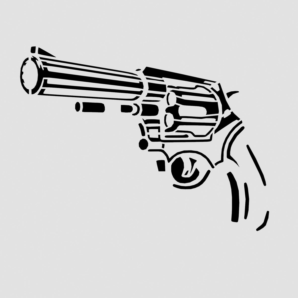 Revolver Cookie Cutter | Stamp | Stencil #1