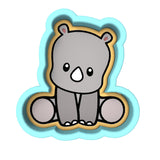 Rhino Body Cookie Cutter | Stamp | Stencil #1