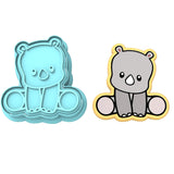 Rhino Body Cookie Cutter | Stamp | Stencil #1