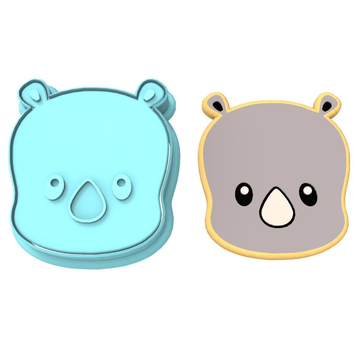 Rhino Cookie Cutter | Stamp | Stencil #1