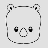 Rhino Cookie Cutter | Stamp | Stencil #1