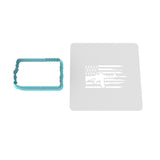 Rifle Flag Cookie Cutter | Stamp | Stencil #1 Boys/ Army / Outdoorsman Cookie Cutter Lady 2 Inch Small Cupcake Cutter Only Yes